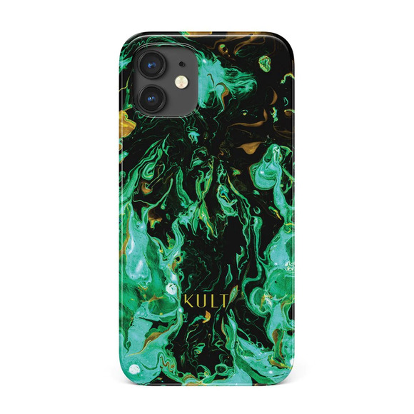 iPhone 13 Pro Max Snap On Phone Case, Misty Emerald, Black and Green, KULT - Picture 1 of 6